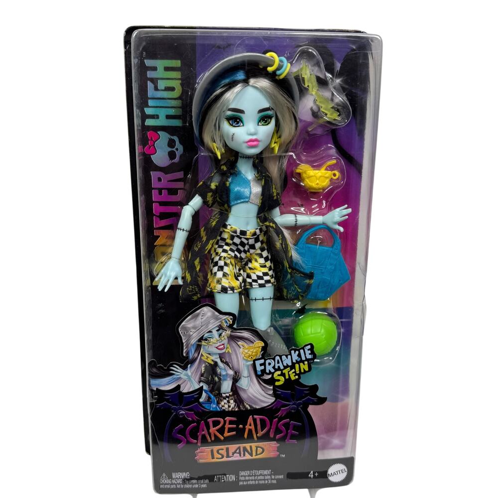 Mattel Monster High Scare-adise Island Frankie Stein Fashion Doll Box Damaged